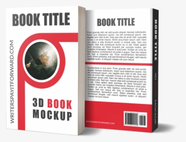 3d Book Mockup Paperback - Book Cover Mockup Back And Front, HD Png Download, Free Download