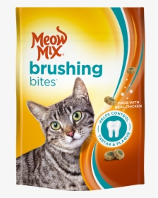 Meow Mix Brushing Bites With Real Chicken - Treats That Clean Cats Teeth, HD Png Download, Free Download