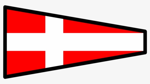Transparent Nordic Clipart - Red And White Cross Signal Flag, HD Png Download, Free Download