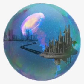 Bubble City Jellyfish Ocean Water Fantasy Surreal Myedi - Surreal Transparent Png, Png Download, Free Download
