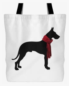 Great Dane With Red Scarf Tote Bag - Great Dane Logo, HD Png Download, Free Download