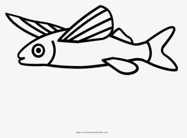 Flying Fish Coloring Page - Line Art, HD Png Download, Free Download