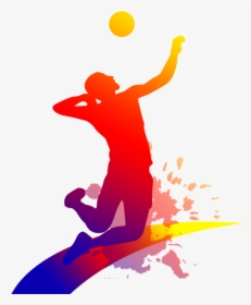 Clip Art People Playing - Volleyball Player Volleyball Logo, HD Png Download, Free Download