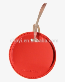 Round Shape Leather Luggage Tag Personalized Luggage - Circle, HD Png Download, Free Download