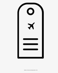 Luggage Tag Coloring Page, HD Png Download, Free Download