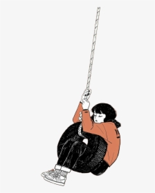 #girl #emotions #tire #swing  ⭐not My Draw - Sad Girl Wallpaper Iphone, HD Png Download, Free Download