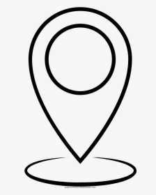 Map Marker Coloring Page - Circle, HD Png Download, Free Download