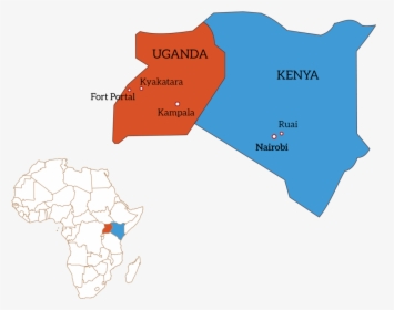 Uganda And Kenya Map, HD Png Download, Free Download