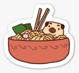 Ramen Noodle Lover Dog Sticker - Cartoon Noodle, HD Png Download, Free Download