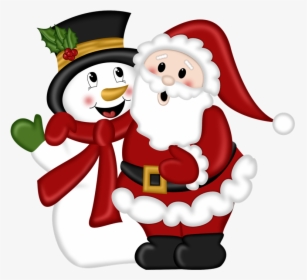Snowman And Santa Clipart, HD Png Download, Free Download