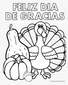 Transparent Accion De Gracias Clipart - Easy Printable Thanksgiving Coloring Pages, HD Png Download, Free Download