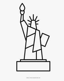 Estátua Da Liberdade Coloring Page - Statue Of Liberty Drawing Clip Art, HD Png Download, Free Download