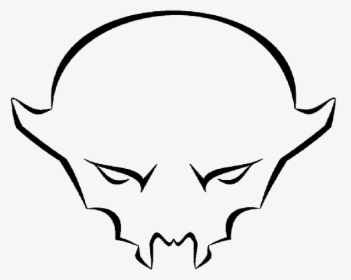 Simple Black-line Vampire Lord Head Tattoo Design By - Vampire Lord Skyrim Deviantart, HD Png Download, Free Download
