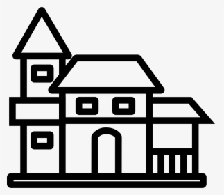 Villa - Drawing Of Book House, HD Png Download, Free Download