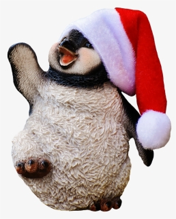 Transparent Christmas Penguin Clipart - Penguin With Santa Hat, HD Png Download, Free Download