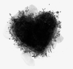 #black #heart #blackheart #shadow #design #flowers - Black Heart Design Png, Transparent Png, Free Download