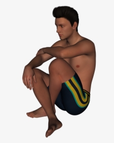 Swimmer Sitting Png, Transparent Png, Free Download