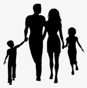 Family Therapy Child Stepfamily Mother - Family Holding Hands Silhouette, HD Png Download, Free Download