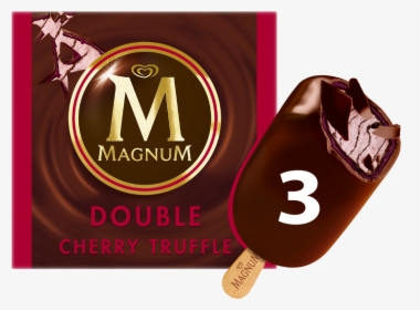 Double Cherry Truffle En - Magnum Salted Caramel Ice Cream, HD Png Download, Free Download
