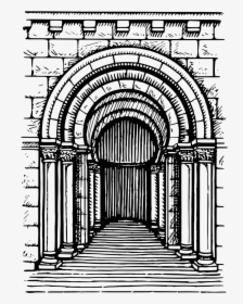 Romanesque Arch - Arch, HD Png Download, Free Download