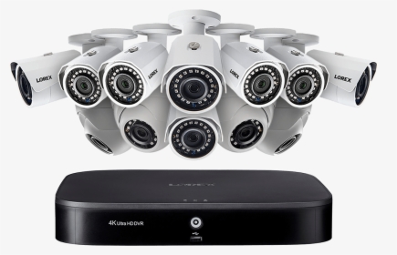 16-channel Security System With Twelve 1080p Hd Outdoor - Security, HD Png Download, Free Download