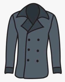 Overcoat Formal Wear Designer Winter - Overcoat Cartoon, HD Png Download, Free Download