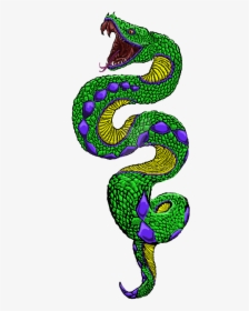 Snake Tattoo Clip Art - Green Snake Tattoo Art, HD Png Download, Free Download