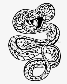 Rose Clipart Snake - Transparent Snake Tattoo Png, Png Download, Free Download