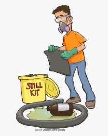 Safety Chemical Spill Cartoon, HD Png Download, Free Download