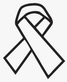 Breast Cancer Ribbon Black And White Png, Transparent Png, Free Download