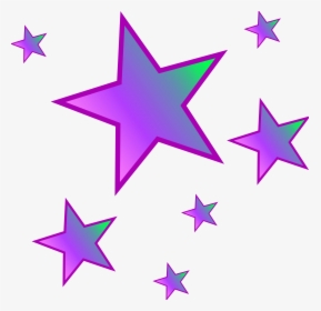 Purple,pink,star,clip Art,graphics,magenta - Stars Clipart, HD Png Download, Free Download