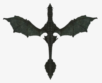 Dragon Sprite Top Down , Png Download - Dragon Skyrim Symbol Png, Transparent Png, Free Download