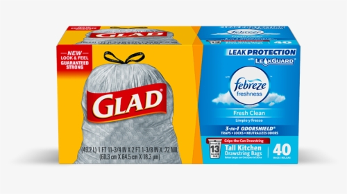Kitchen Odorshield® Fresh Clean Scent - Glad 40 Count Trash Bags, HD Png Download, Free Download