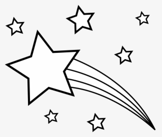 Shooting Star Png - Black And White Shooting Star Star Clip Art, Transparent Png, Free Download