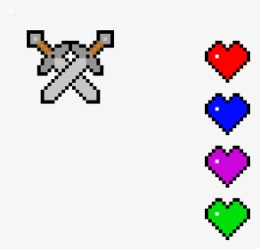 Chara Hearts And Some Crossed Sword Clipart , Png Download - Axiom Verge Drone Pixel, Transparent Png, Free Download