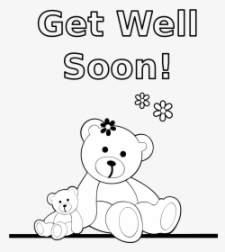 Coloring "get Well Soon - Clipart Get Well Soon Card, HD Png Download, Free Download