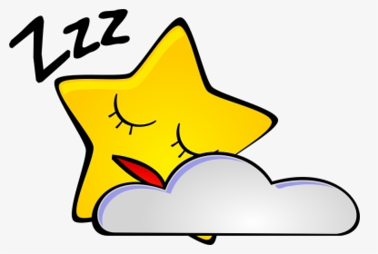 Mood Start Night Sky Clipart - Sleeping Star Clipart, HD Png Download, Free Download