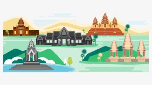 Transparent Angkor Wat Png - Illustration, Png Download, Free Download