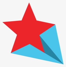 Red Blue Shooting Star - Red, HD Png Download, Free Download