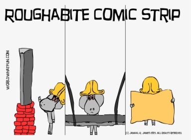 Roughabite Comic Strip Created By Cartoonist Jamaal - Cartoon, HD Png Download, Free Download