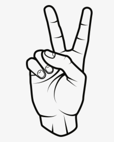 Peace Sign Hand Png - Hand Peace Sign Clipart, Transparent Png, Free Download