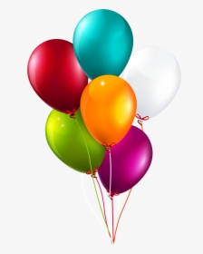 Colorful Balloons Bunch Large Png Clipart Image - Bunch Of Balloons Party, Transparent Png, Free Download