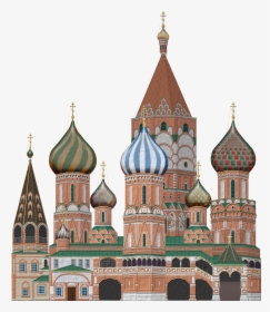 Russia Drawing Cathedral Russian - Saint Basil's Cathedral Png, Transparent Png, Free Download