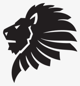 Transparent Face Silhouette Png - Lion Head In Black, Png Download, Free Download