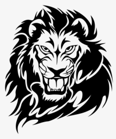 Download Kepala Singa / Lion Head Vector - Tribal Lion, HD Png Download, Free Download