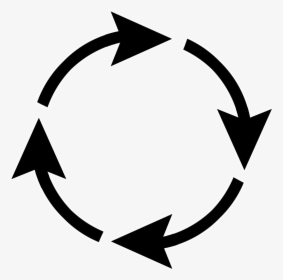Arrow Circle White Outline - Circle With Arrows Png, Transparent Png, Free Download