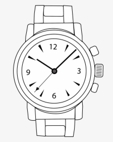 19 Watching Png Black And White Hand Watch Huge Freebie - Drawing Image Of Watch, Transparent Png, Free Download