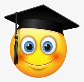 Emoji Clipart Graduation - Sevimli Gülen Yüz Emoji, HD Png Download, Free Download