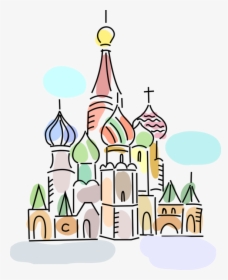 Vector Illustration Of St Basil"s Christian Church - Illustration, HD Png Download, Free Download
