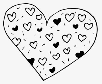 Black And White Hand Drawn Heart Shaped Love Vector - Love Vector Png, Transparent Png, Free Download